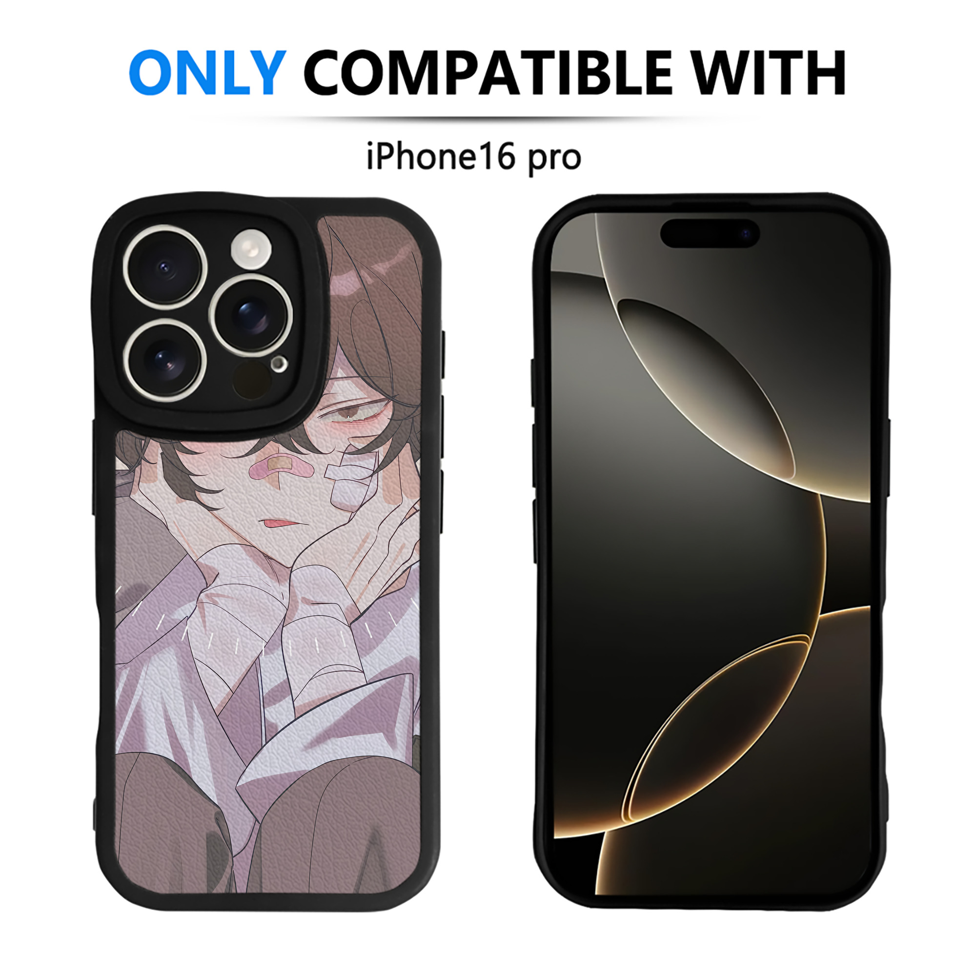 （画像用） 文豪ストレイドッグス Bungo Stray Dogs 【iPhone 16シリーズ対応】シリコンスマホケース（レザー調） 材質：シリコン